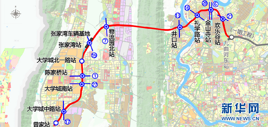 (王龙博)作为重庆首条城轨快线的轨道交通15号线近日启动二期工程建设